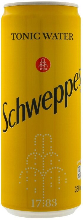 Schweppes Indian Tonic жб 0.33 л (упак 15 шт) - фотография № 1