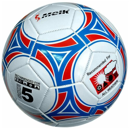 фото R18019 мяч футбольный "meik-2000" 3-слоя pvc 1.6, 300 гр, машинная сшивка