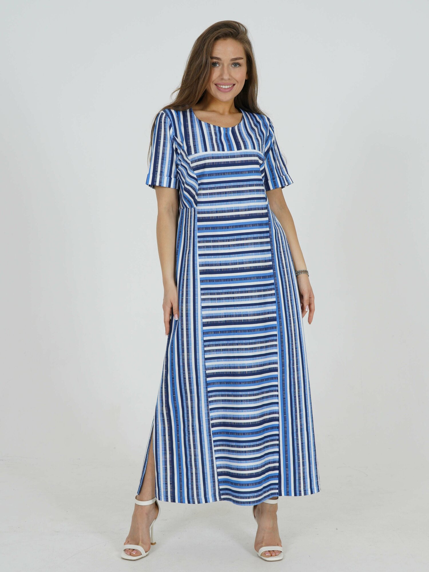 Lovetex. store /Платье женское летнее с разрезом / кофе / размер 56 ...