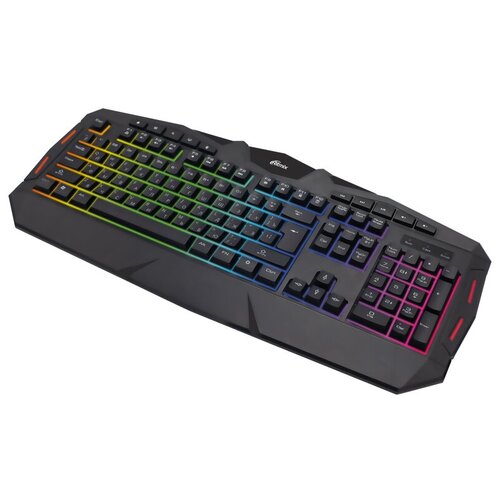 Клавиатура проводная Ritmix, RKB-555BL, подсветка RGB, USB, цвет: чёрный