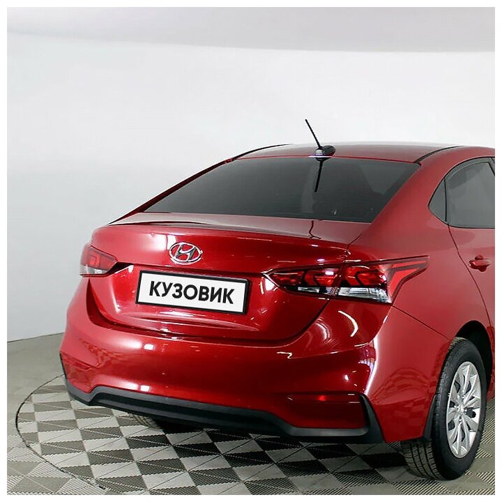 Бампер задний в цвет кузова Hyundai Solaris 2 Хендай Солярис PR2 - FIERY RED - Красный