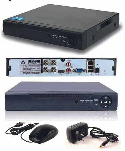4-х канальный мультиформатный охранный гибридный видеорегистратор для аналоговых HD-TVI AHD CVI камер