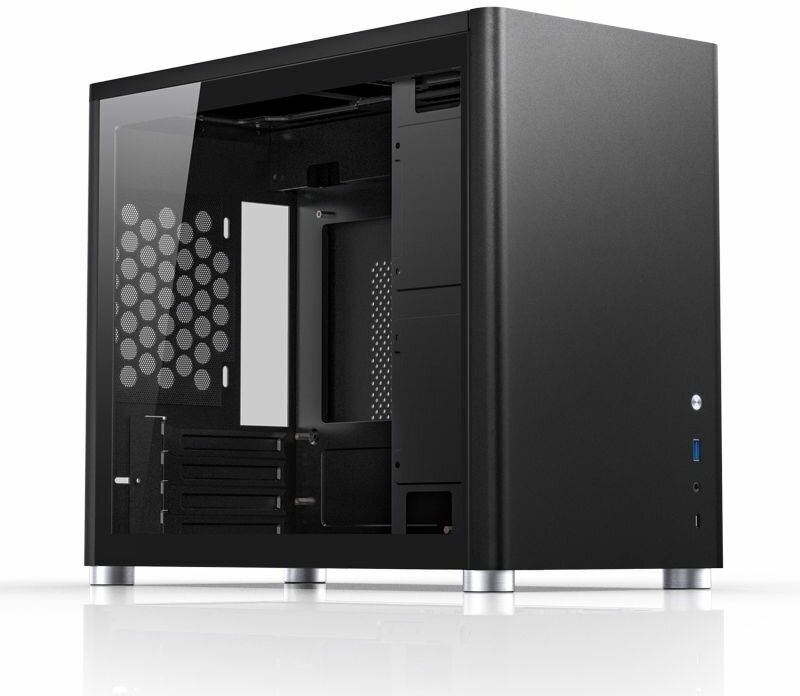 Корпус mATX JONSBO черный, без БП, боковые панели из закаленного стекла, USB Type-C, USB 3.2, audio - фото №8