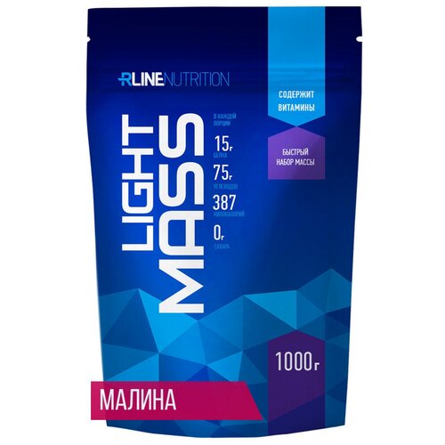 Гейнер RLINESportNutrition Light Mass, 1000 г, малина гейнер rline light mass дойпак 3000 г малина