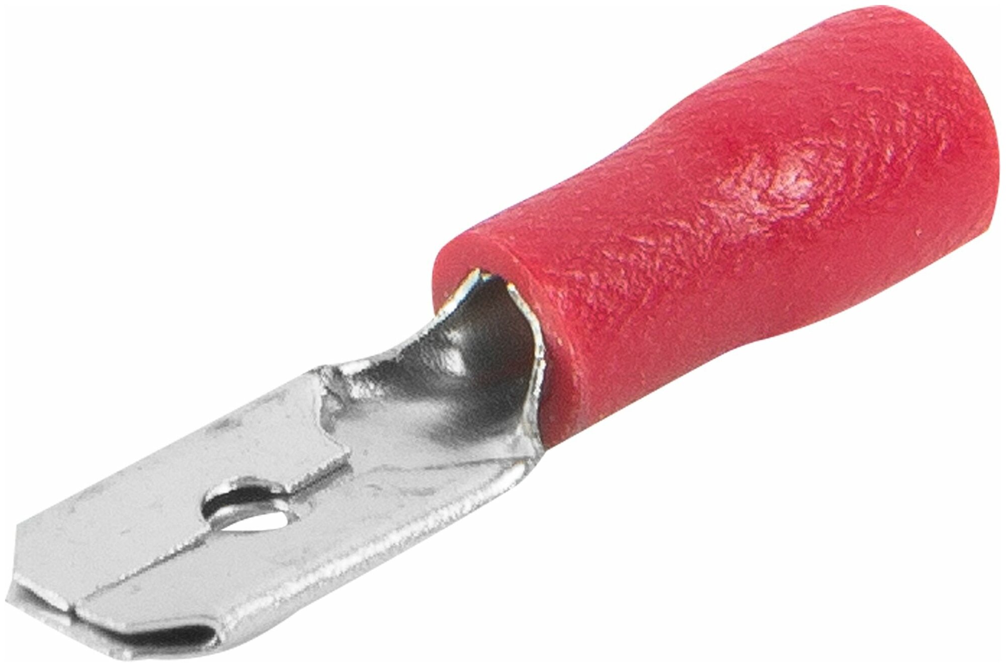 Разъем плоский изолированный папа Duwi РпИп 1.5-6.3 мм цвет красный 10 шт.