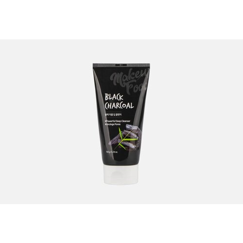 Очищающая пенка c углем для лица MAKEUPFOOD Black Charcoal Deep Cleanser очищающая пенка c углем для лица makeupfood black charcoal deep cleanser 150 гр