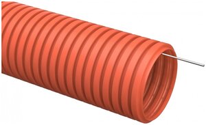 Труба ПНД IEK гофрированная D25 с зондом оранжевая(комплект из 50 м)
