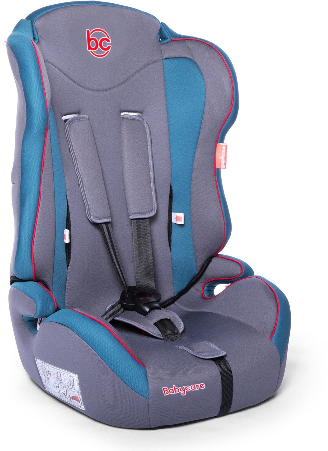 Baby Care Детское автомобильное кресло Upiter(без вкладыша) гр I/II/III, 9-36кг, (1-12лет),голубой/серый