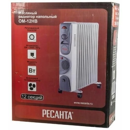 Радиатор масляный 12 секц ОМ-12НВ Ресанта 67312 985900₽