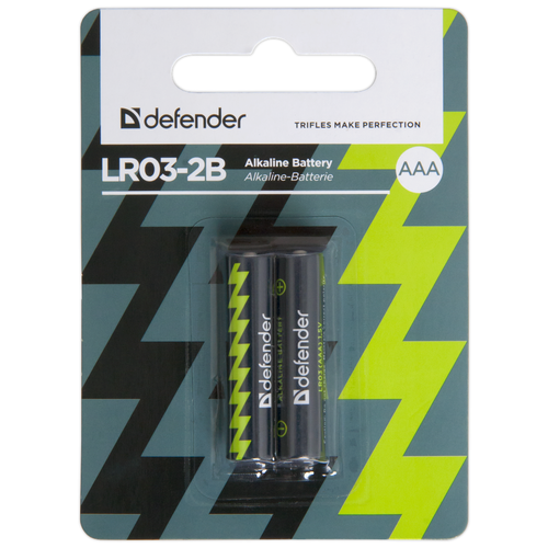 Батарейка алкалиновая Defender LR03-4B AAA, в блистере 4 шт