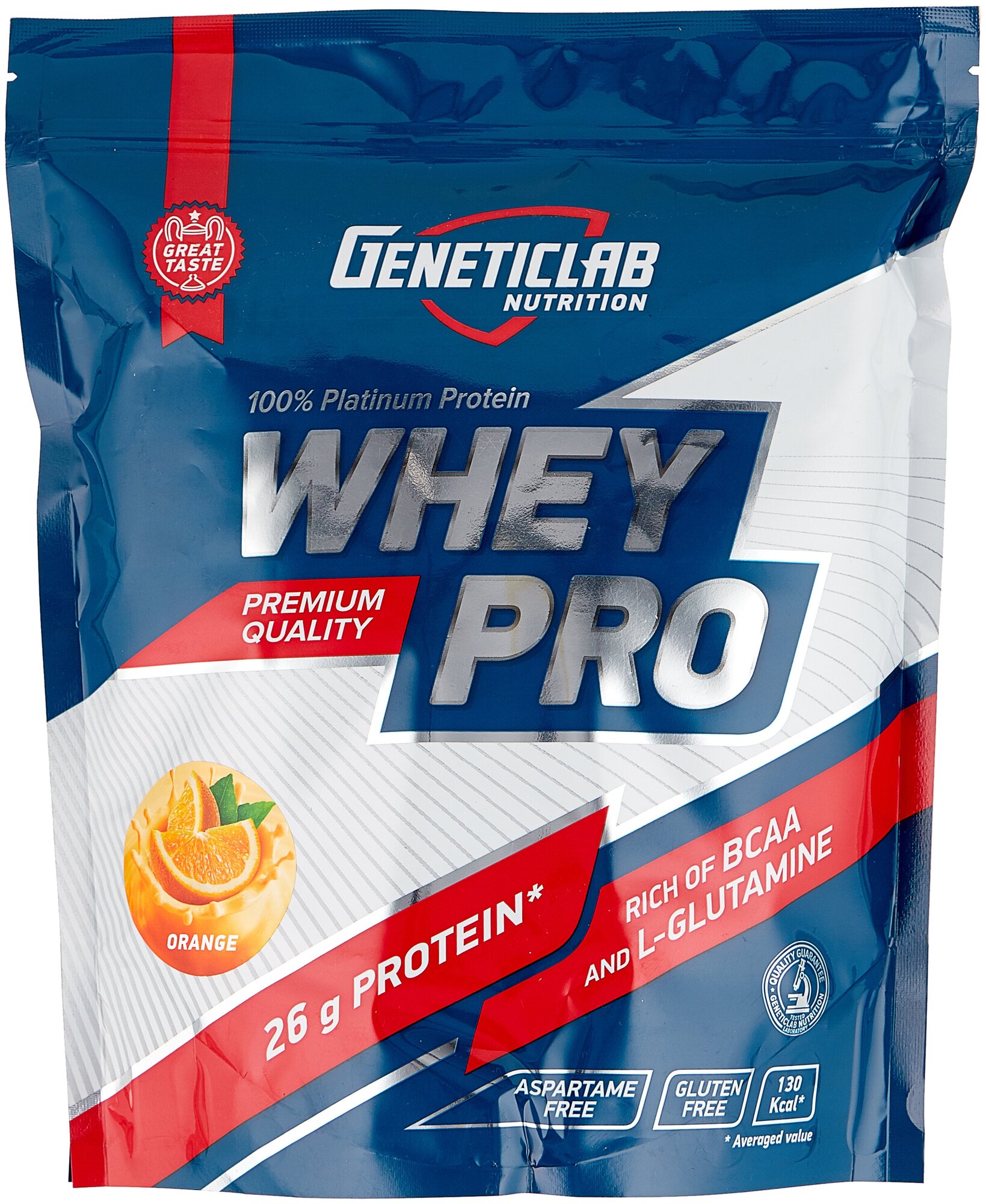 Сывороточный протеин GeneticLab Nutrition, Whey Pro, 1000 грамм, Россия, Апельсин