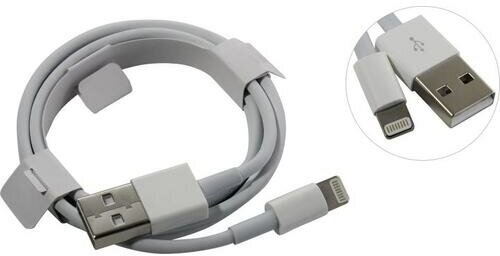 Кабель USB (M)- Lightning (M), 1 м, 1 шт, белый - фотография № 9