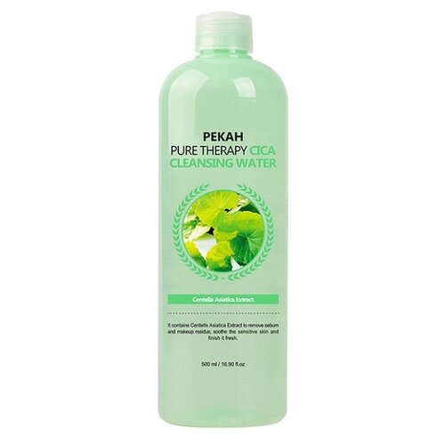 Pekah очищающая мицеллярная вода с экстрактом центеллы азиатской Pure Therapy Cica Cleansing Water, 500 мл очищающая вода с экстрактом лимона pekah pure therapy lemon cleansing water 500ml