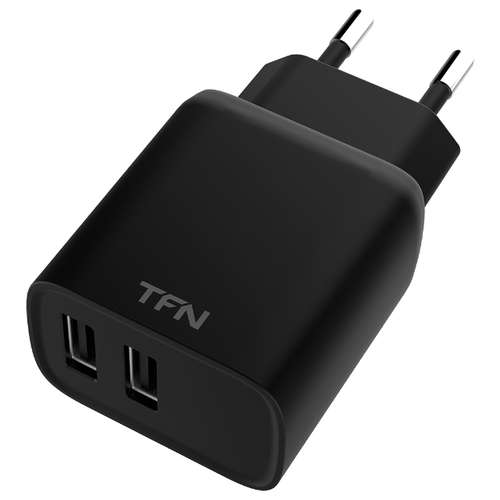 Сетевое зарядное устройство TFN 2.4A 12W 2xUSB черное (TFN-WCRPD12W2UBK)