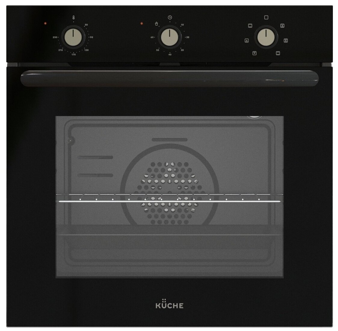 Электрический духовой шкаф 60 см KUCHE AGM 167 B черный