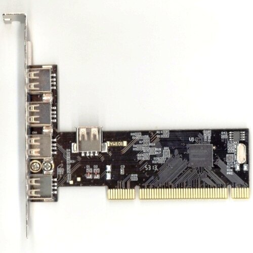 PCI на USB20 контроллер Orient DC-602 на 4 USB Af внешних и 1 Af внутренний VIA VT6212L OEM