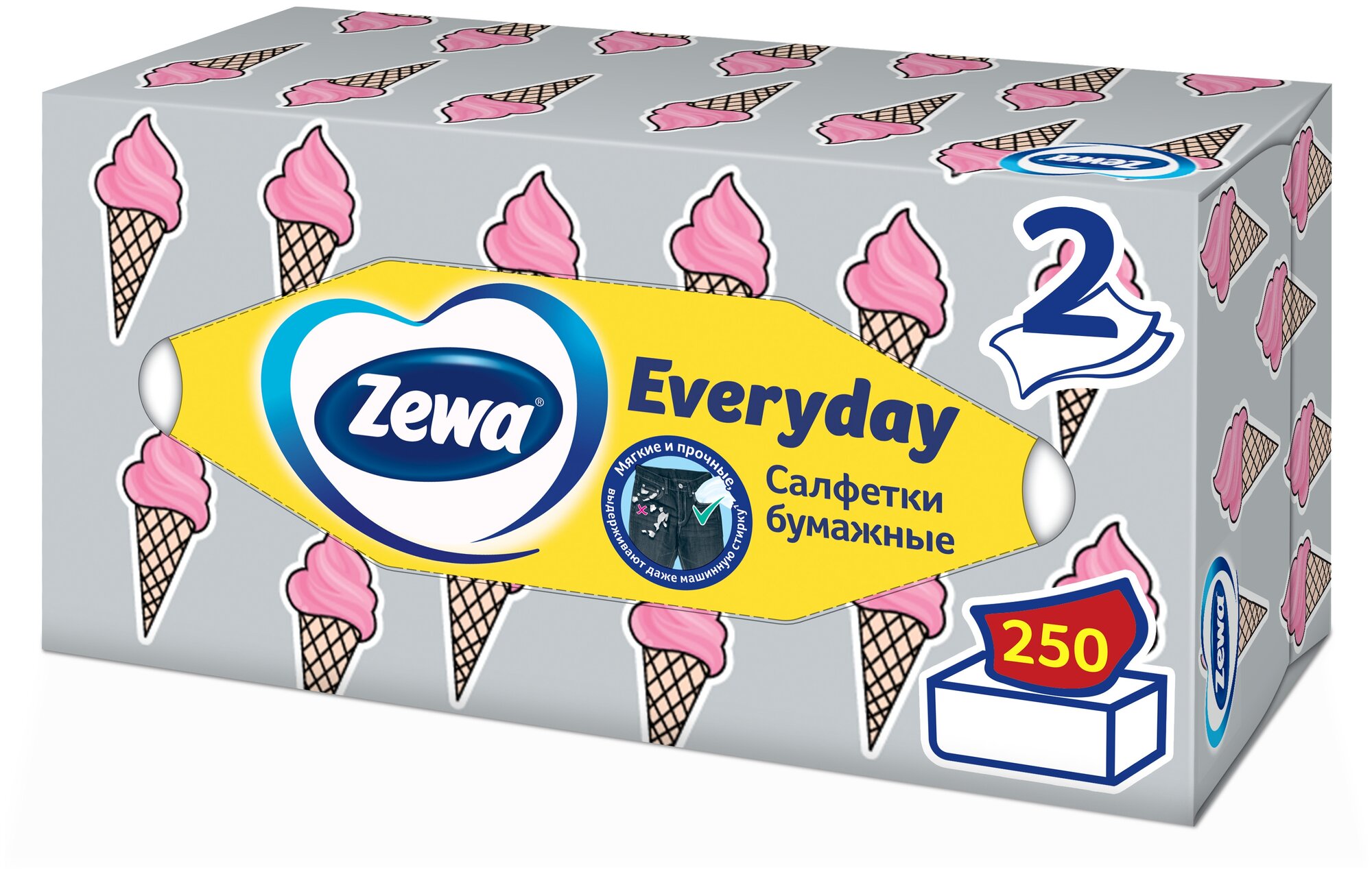 Салфетки бумажные в коробке Zewa Everyday, 2 слоя, 250 шт. - фотография № 5