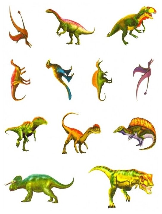 Многоразовые наклейки. Динозавры - фото №2