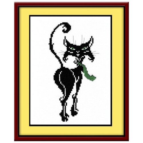 фото Набор для вышивания «кот с галстуком», 14x22 см, овен