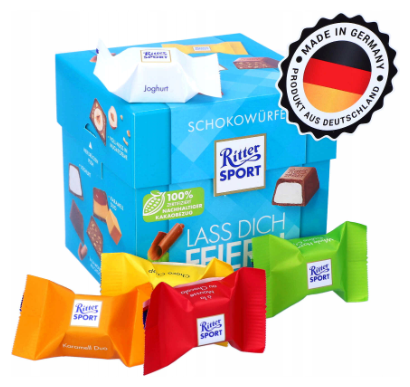 Шоколадные конфеты Ritter Sport Lass Dich Feiern - 176 гр. (Германия) Риттер Спорт. Подарочный набор конфет. Срок годности до 08.10.23 г. - фотография № 1