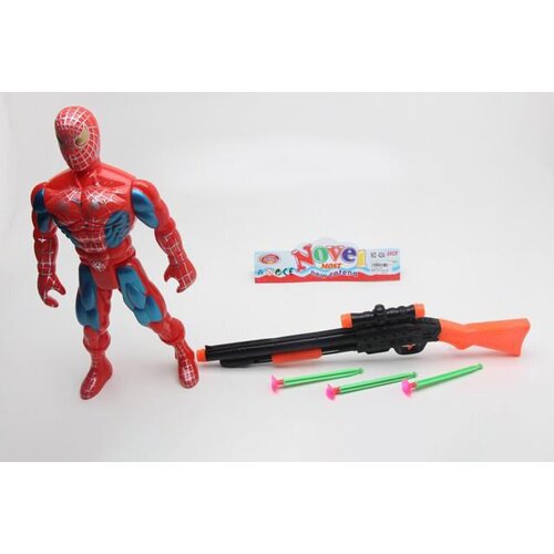 фото Игрушка "человек-паук" с ружьем и стрелами на присосках , 42a нет бренда