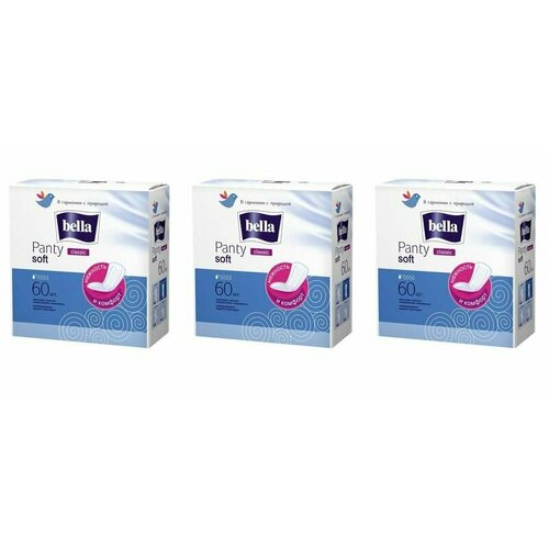 BELLA Прокладки ежедневные Panty soft classic, 3 упаковки (3 х 60 шт.)