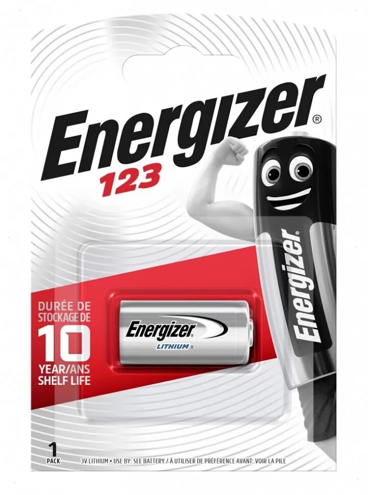 Батарейка литиевая Energizer EL123 (CR123) 1 штука в упаковке