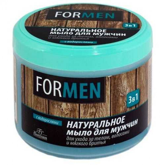 Мыло Floresan (Флоресан) натуральное для мужчин For Men для ухода за телом и волосами и мягкого бритья 3в1 450 мл Флоресан ООО - фото №12