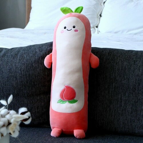 Мягкая игрушка-подушка «Персик», 65 см, цвет розовый