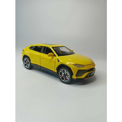 Коллекционная машинка игрушка металлическая Lamborghini Urus для мальчиков масштабная модель 1:24 желтый