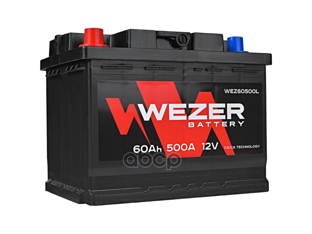 Аккумуляторная Батарея! 60Ah 500A +Слева 242/175/190 WEZER арт. WEZ60500L