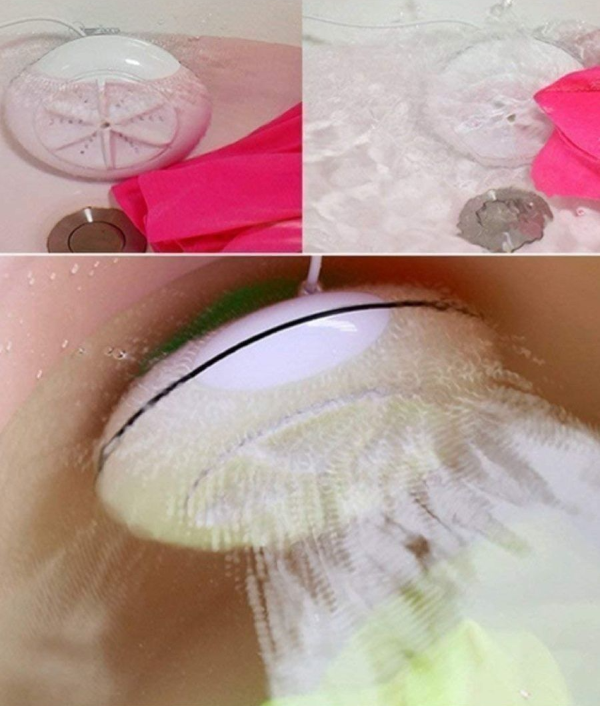 Ультразвуковая мини стиральная машинка Ultrasonic turbine wash (Белая) — фото 20