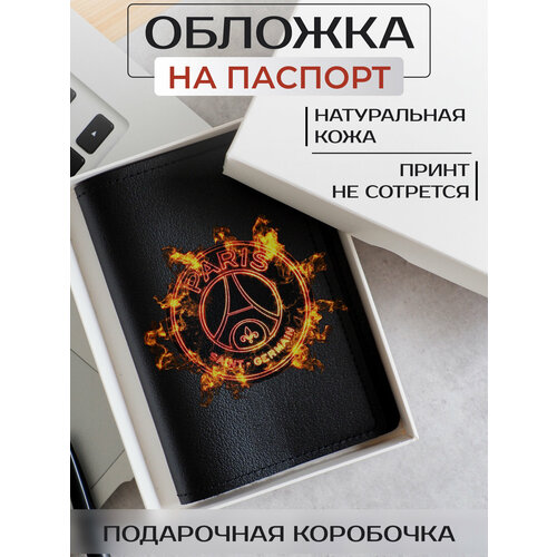 обложка на паспорт фк псж Обложка для паспорта RUSSIAN HandMade, черный