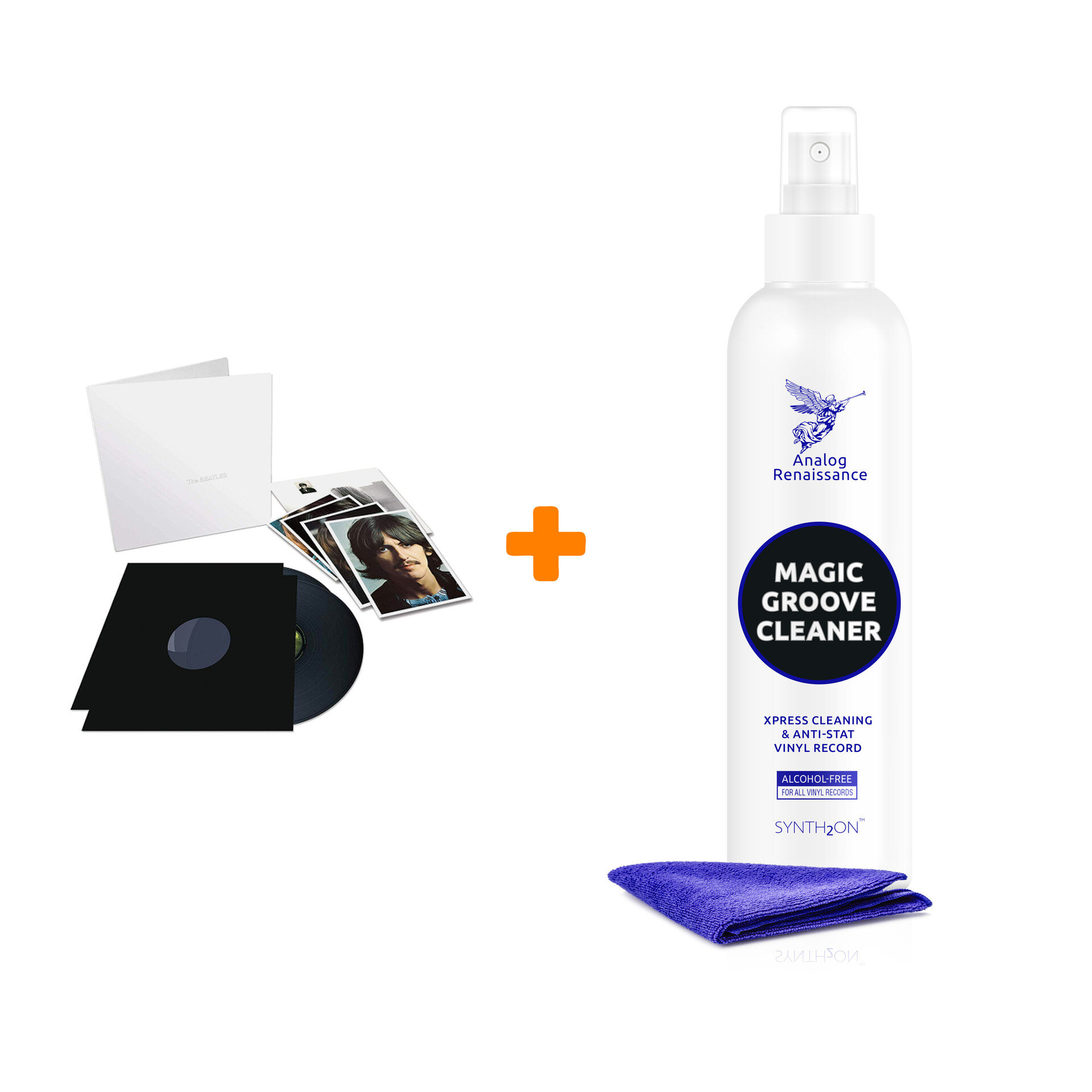 THE BEATLES The White Album 50th Anniversary Edition 2LP + Спрей для очистки LP с микрофиброй 250мл Набор