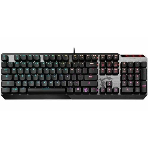 Gaming Keyboard MSI VIGOR GK50 LOW PROFILE, Wired, Mechanical, with Kailh Low Profile Tactile Keys, Floating Key Design, RGB, Black