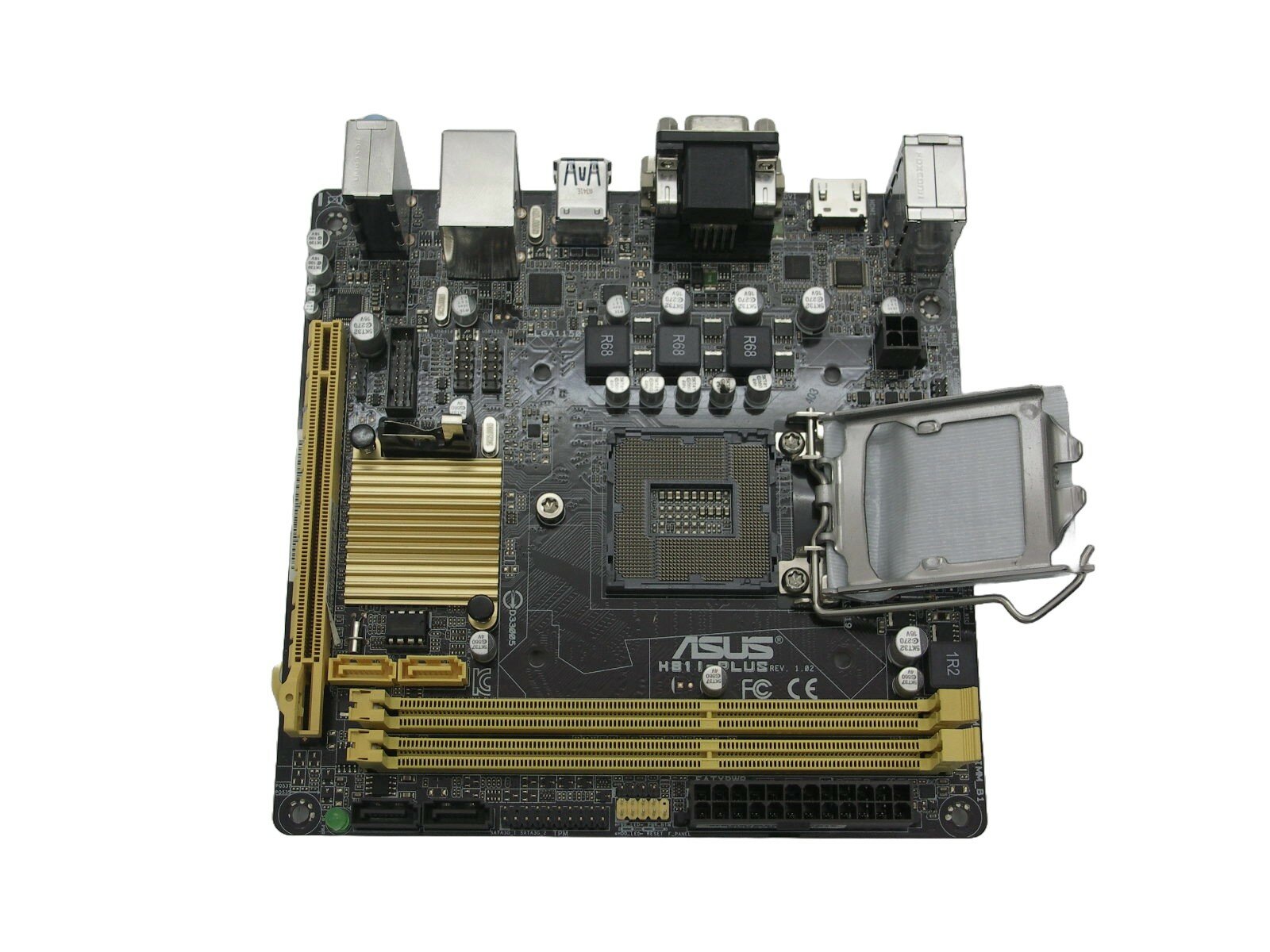 Материнская плата S-1150 ASUS H81I-PLUS REV.1.02 (H81/2xDDR3/SATA/Lan/VGA/DVI/HDMI/Sb/USB3.0/mITX)
