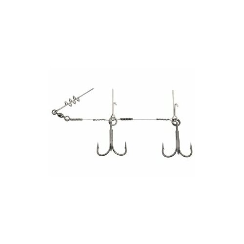 оснастка стальная krakbait stinger rig 6см d0 6мм Оснастка стальная Lucky John STINGER SSW 1х7 3,5+5,5cm, оснащ. тройником №01 2шт.