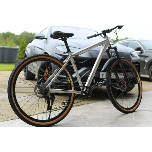 фото Велосипед richiesto tt106/9s 27,5", рама алюминий, гидравлические тормоза, серебристый