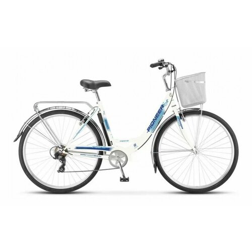 Велосипед Pioneer Pegas 28/18 white-darkblue-blue /открытая рама велосипед горный dewolf 2022 trx 10 16 radiant blue blue white