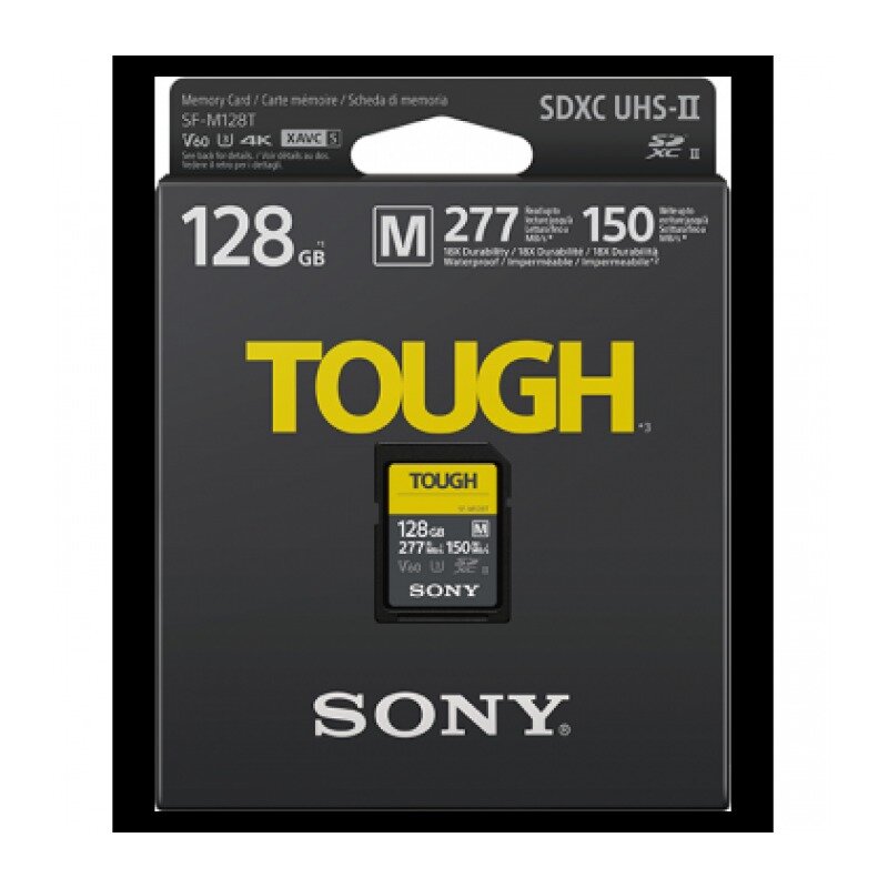 Карта памяти Sony Tough SDXC 128GB UHS-II U3 V60 R277/W150MB/s (SF-M128T/T1)