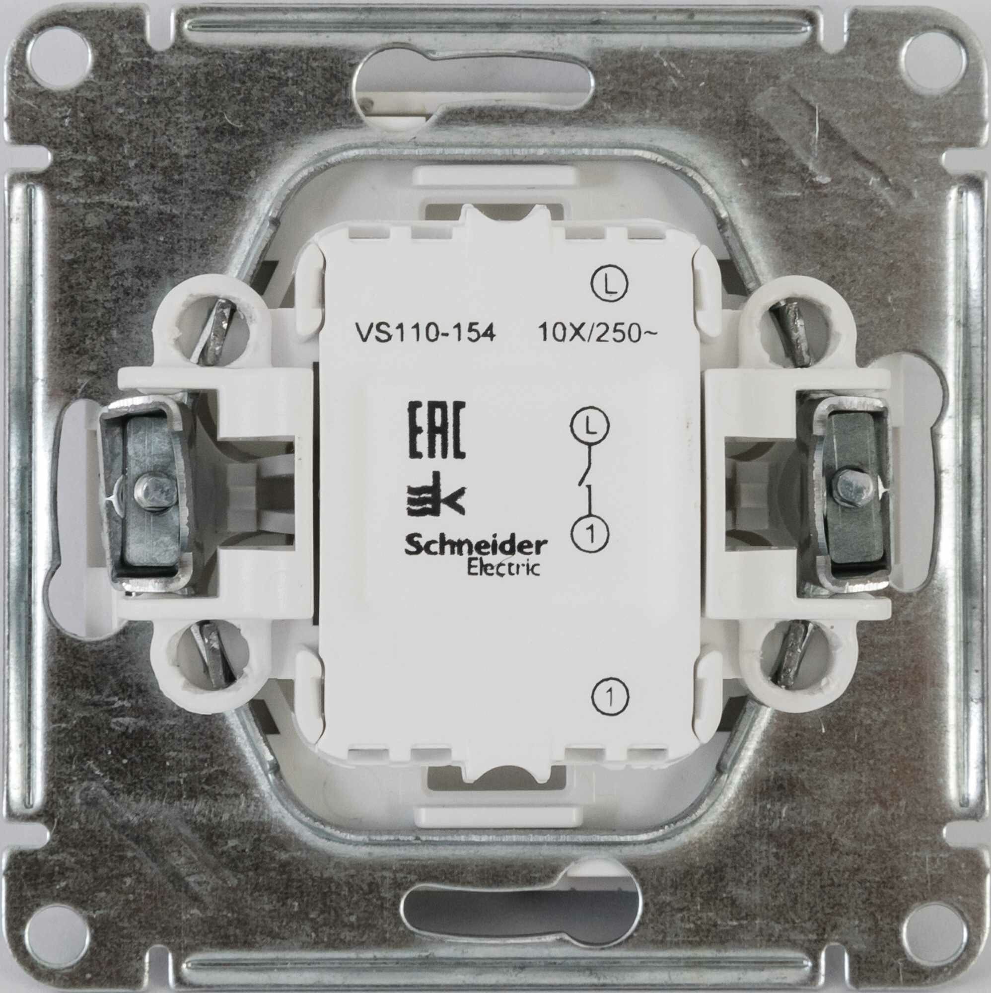Выключатель встраиваемый Schneider Electric W59 Deco 1 клавиша, цвет платина - фото №2
