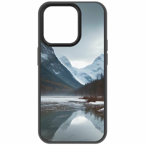 Чехол-накладка Krutoff Soft Case Весенняя оттепель для iPhone 15 Pro черный чехол накладка krutoff soft case весенняя оттепель для iphone 6 6s черный