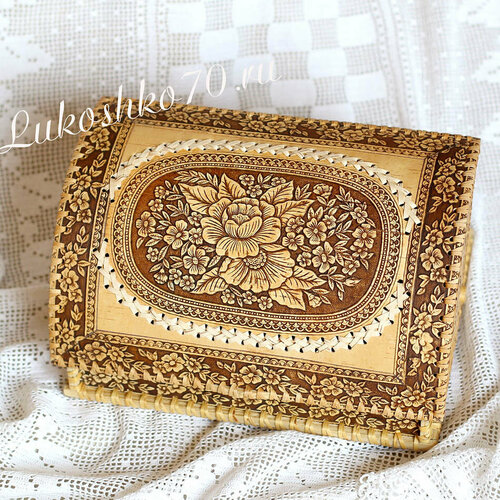 Хлебница из бересты Маковый цвет светлая 4670₽