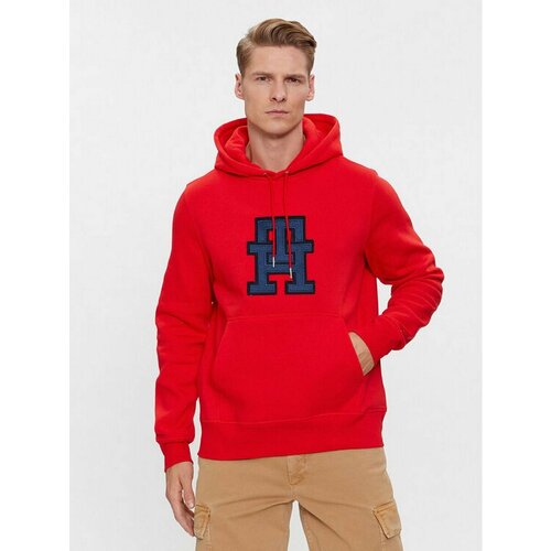 Худи TOMMY HILFIGER, размер M [INT], красный jesus cross heartbeat lifeline fashion applique car window decoration personality pvc waterproof applique 20cm 11cm