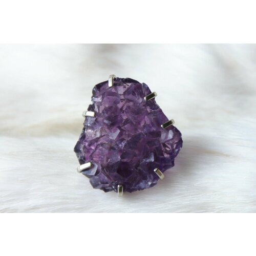 Кольцо 100% Ural, аметист, размер 18.5, фиолетовый 1 кг натуральный камень натуральный кристалл изготовление ювелирных изделий натуральный большой радужный шерстяной образец кристальные