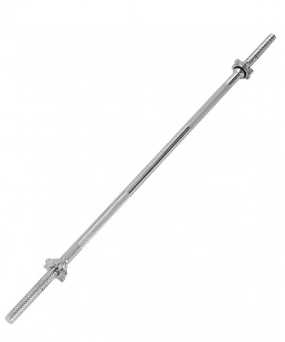 Гриф для штанги Starfit BB-103 прямой, d=25 мм, металл, с металлическими замками, хром, 120 см