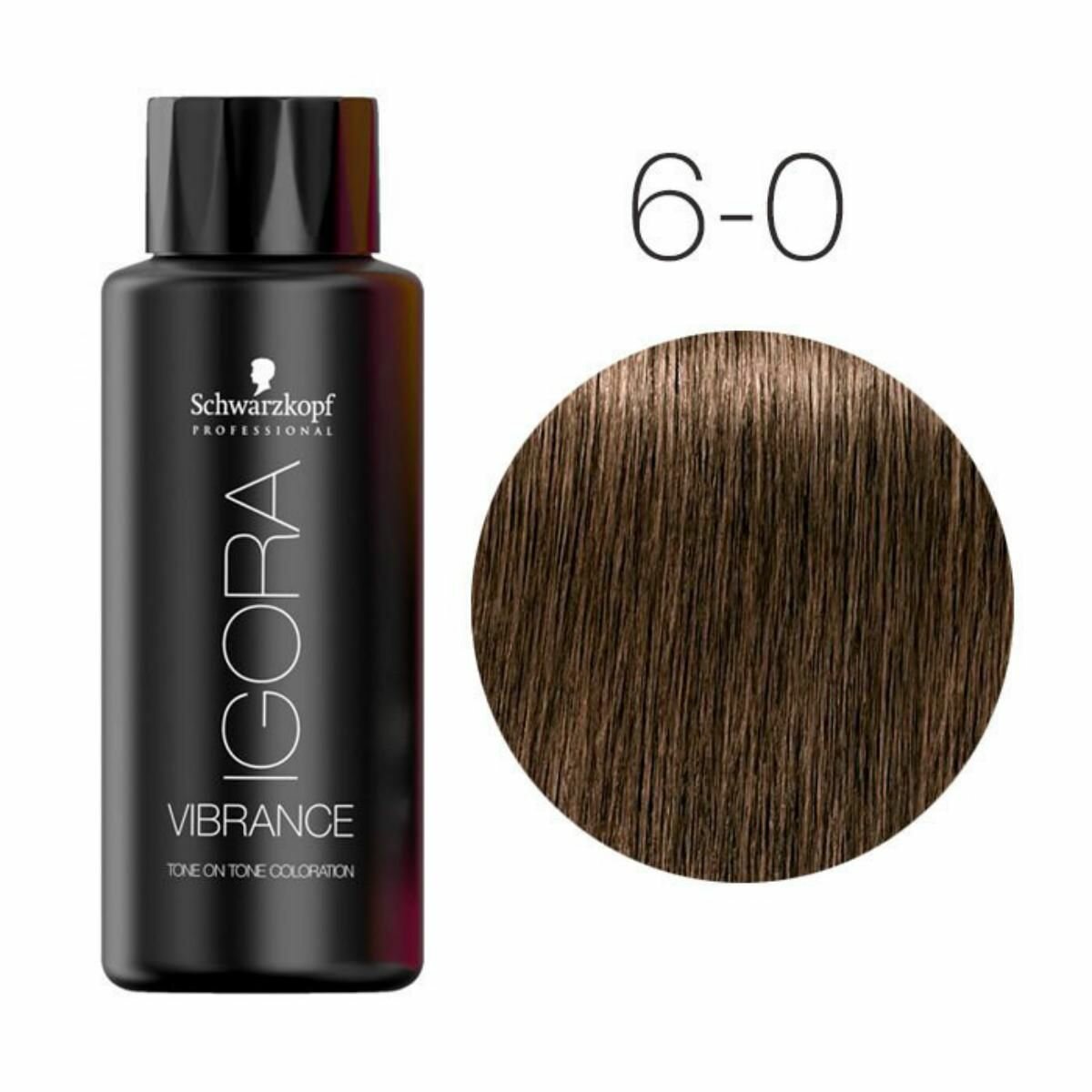 Schwarzkopf Professional Igora Vibrance 6-0 Темный русый натуральный Безаммиачный краситель 60 мл.