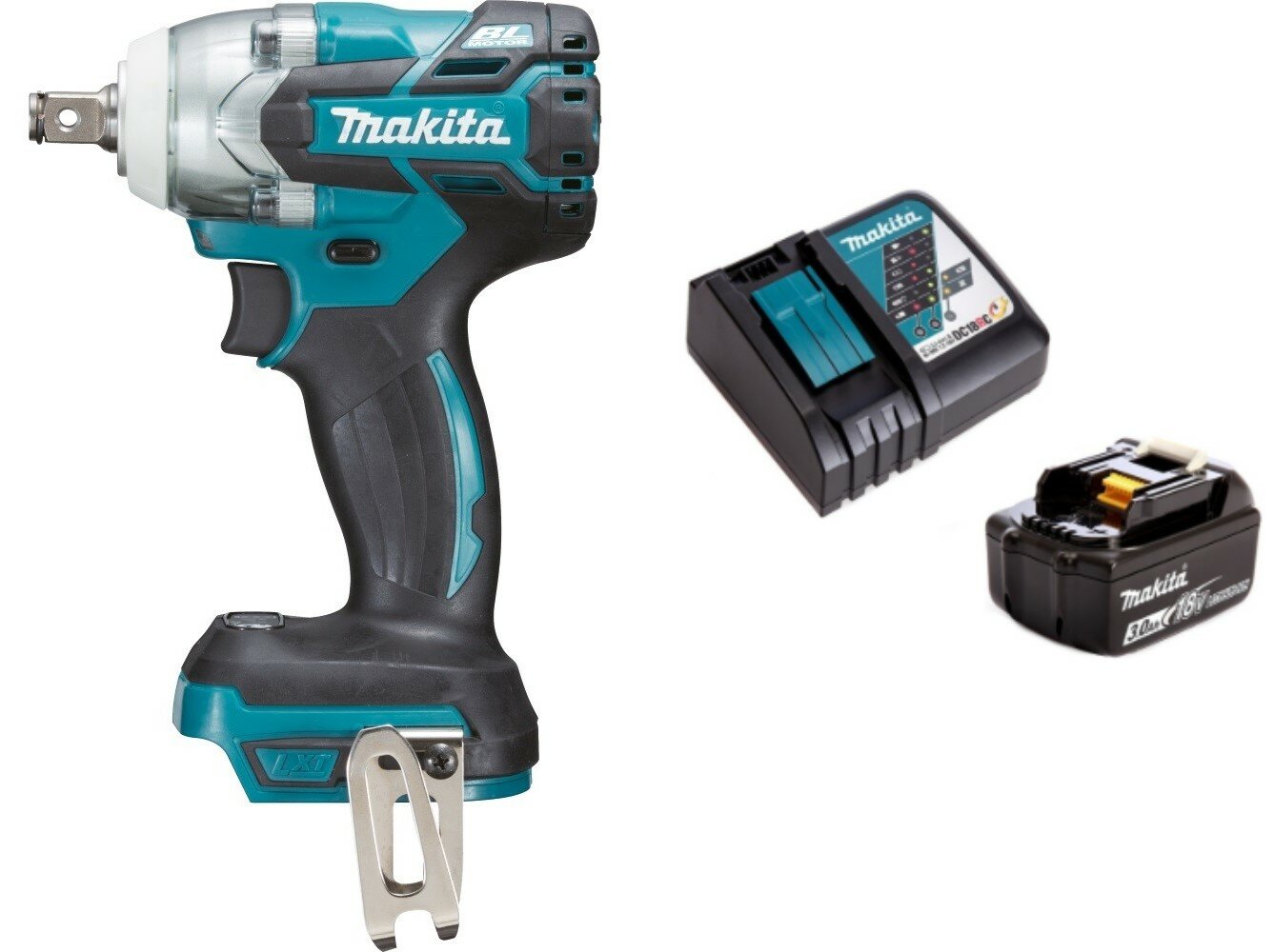 Аккумуляторный ударный гайковерт Makita DTW285RF1 (18V, Li-Ion) (1х3Ач, з/у)