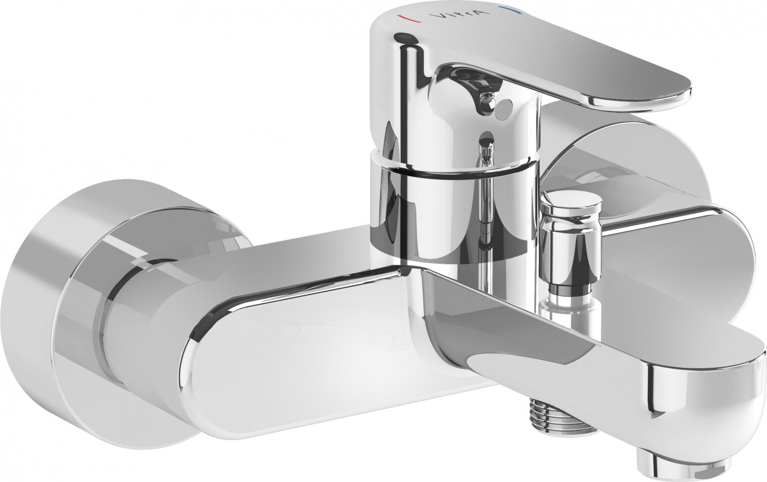 фото Смеситель VitrA Root Round для ванны и душа A42725EXP, хром