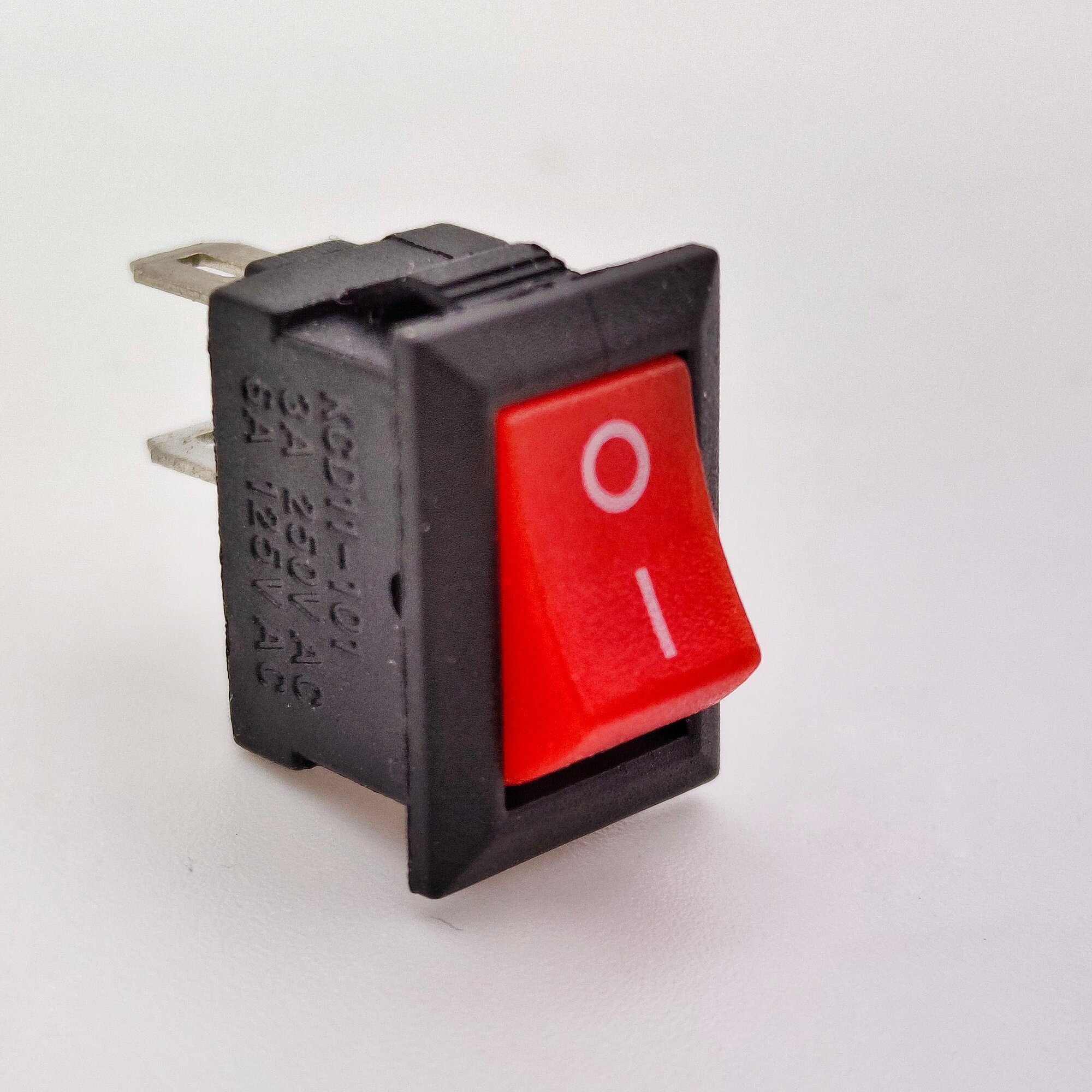 Выключатель клавишный 250В 3А (2с) ON-OFF Micro красный Rexant (10шт)